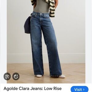 AGOLDE- CLARA sz 25-27 Blue wide leg Jeans